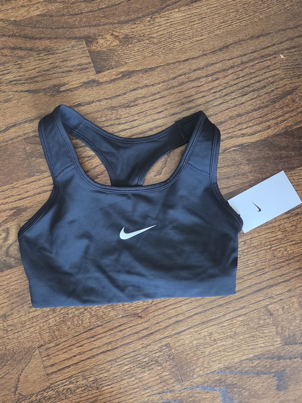 Womens Nike Sports Bra with White Swoosh, Size Small. New!